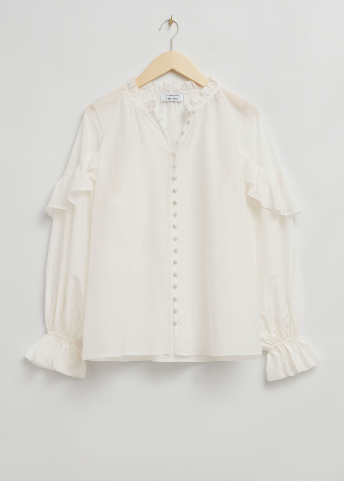 Relaxed Frill Detail Blouse - White | & Other Stories US
