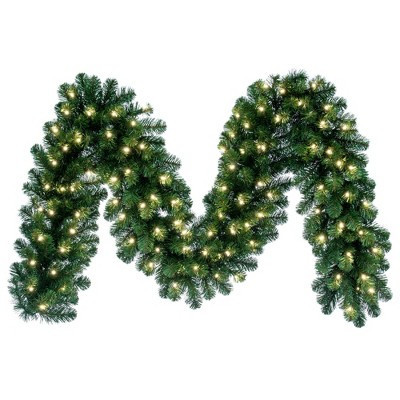 Vickerman 9' Grand Teton Artificial Christmas Garland, Warm White LED Mini Lights | Target