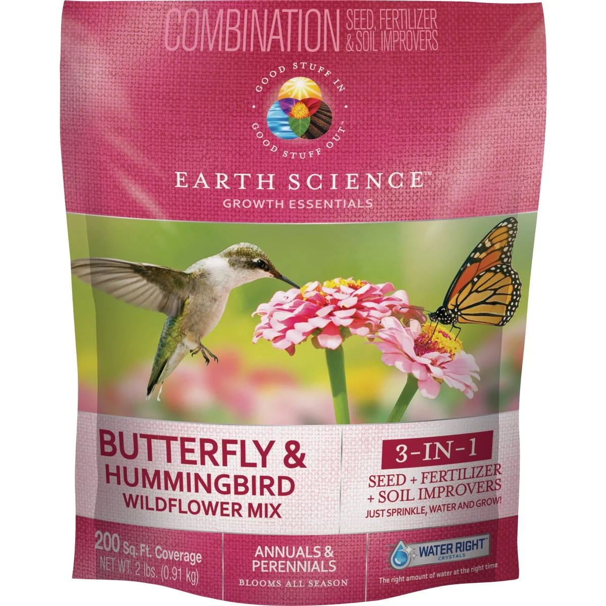 Earth Science Wildflower Mix with Fertilizer, 2lb | Walmart (US)