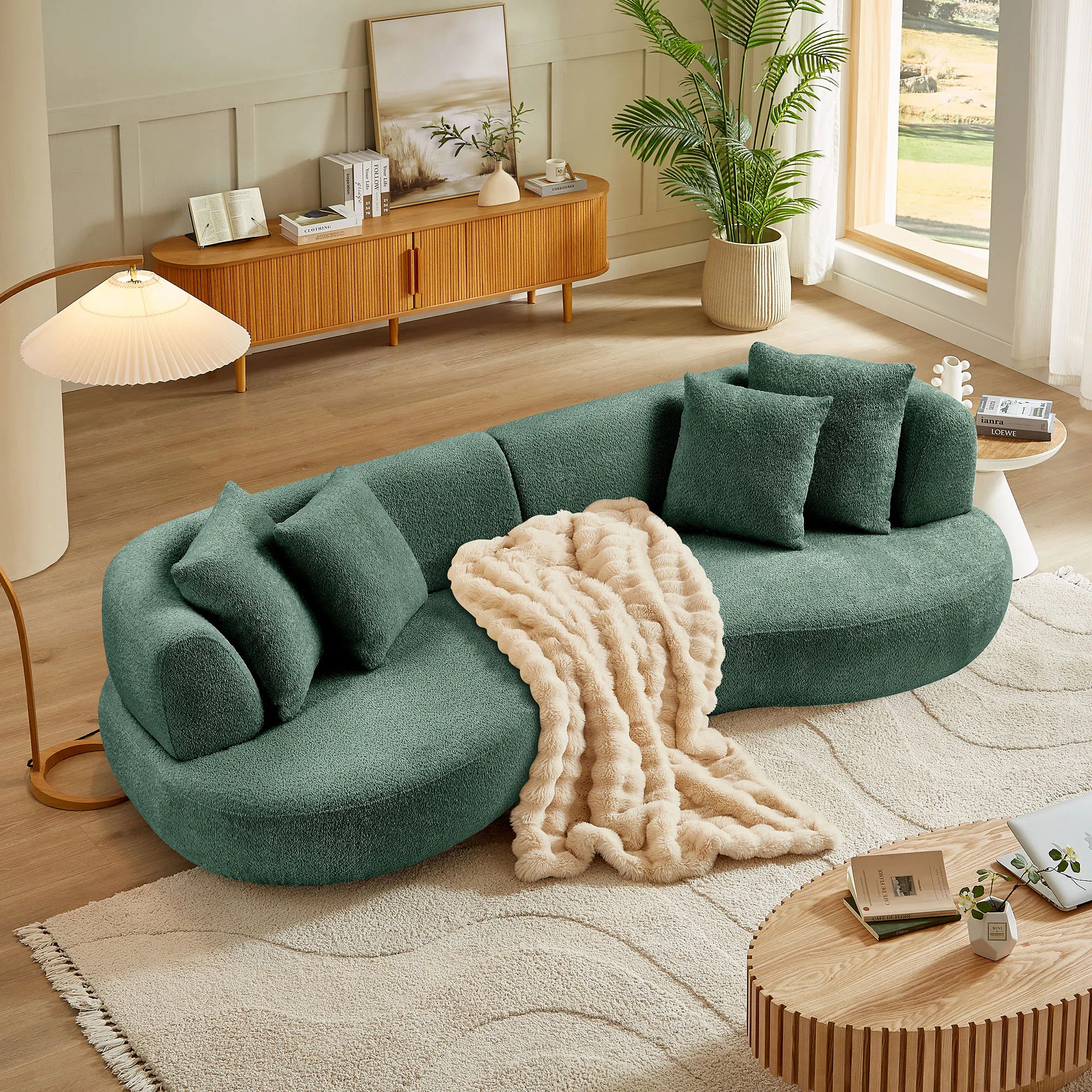 102" Upholstered Curved Sofa Couch | Wayfair North America