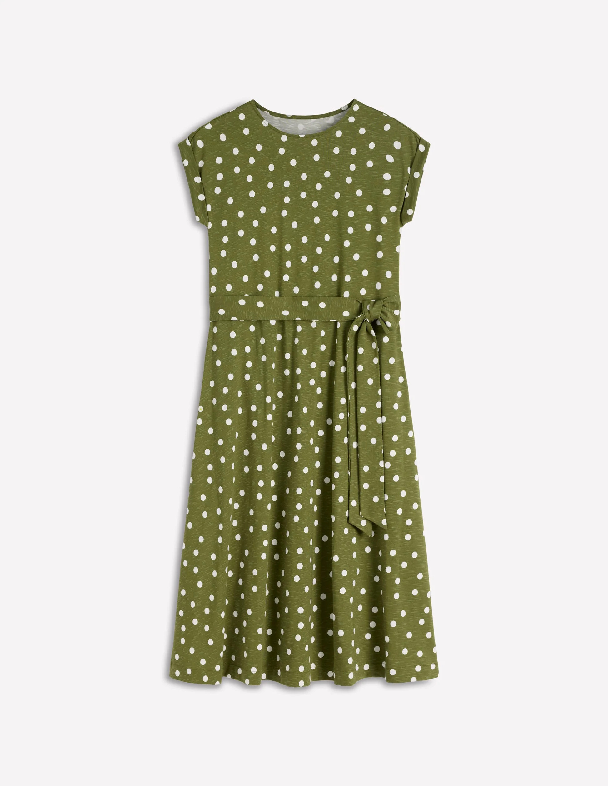 Eve Jersey Midi Dress-Olive, Painted Dot Spaced | Boden (US)