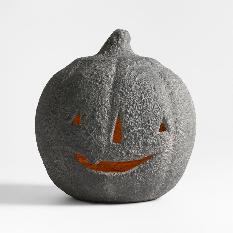 Jack-O-Lantern Medium Ficonstone Lantern 12" | Crate & Barrel | Crate & Barrel