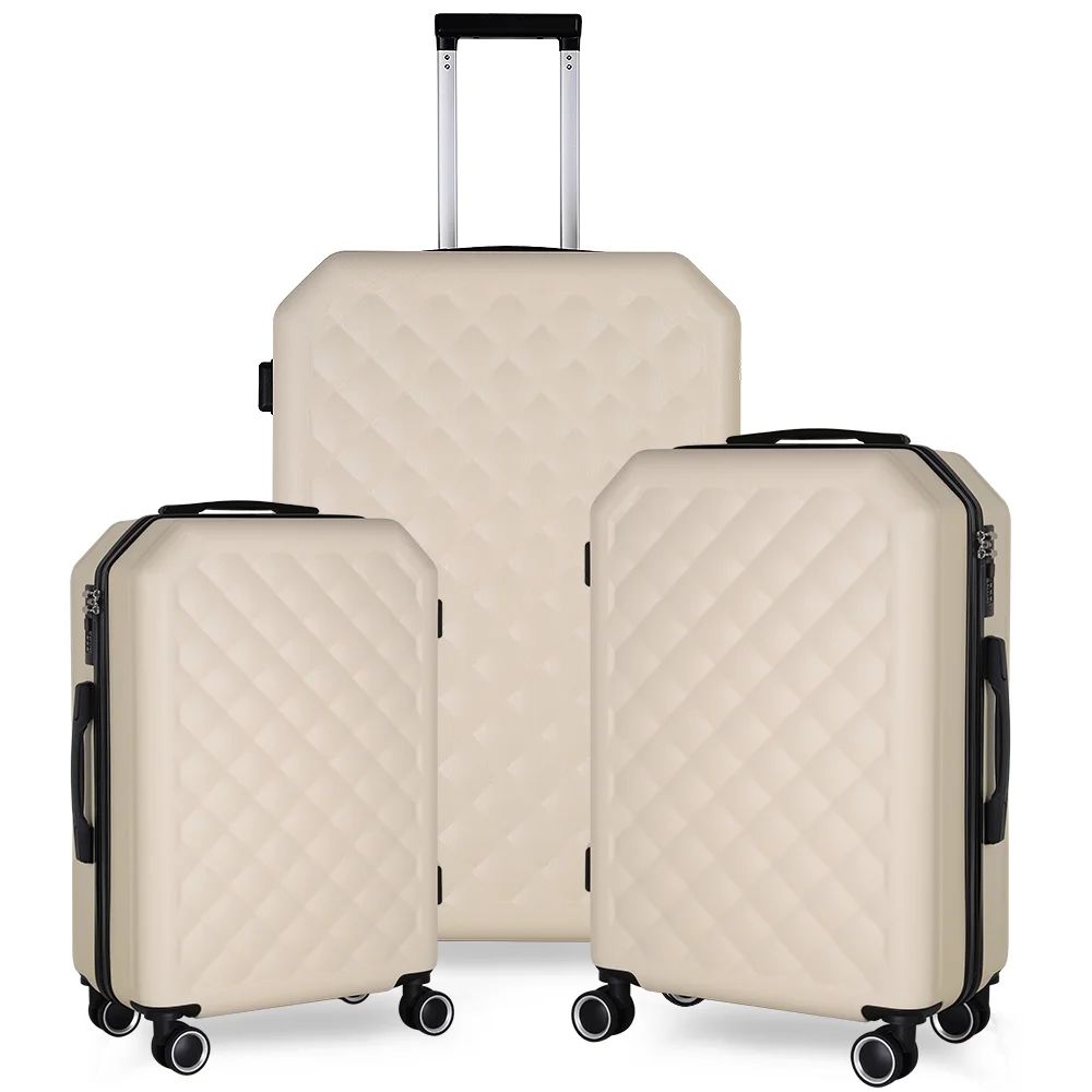 3pc Craft Lightweight Hardside Carry On Luggage Set, Tan Beige | Walmart (US)