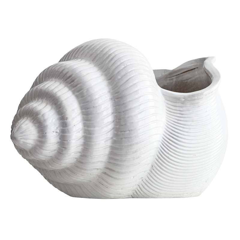 White Sea Shell Outdoor Planter, 11" | At Home