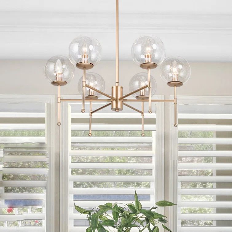 Alessandria 6 - Light Gold Shaded Classic Chandelier | Wayfair North America