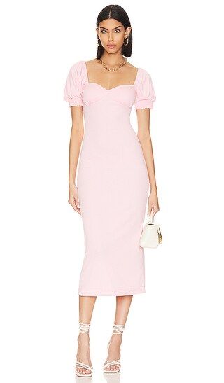 Bel Air Midi Dress in Pink | Revolve Clothing (Global)