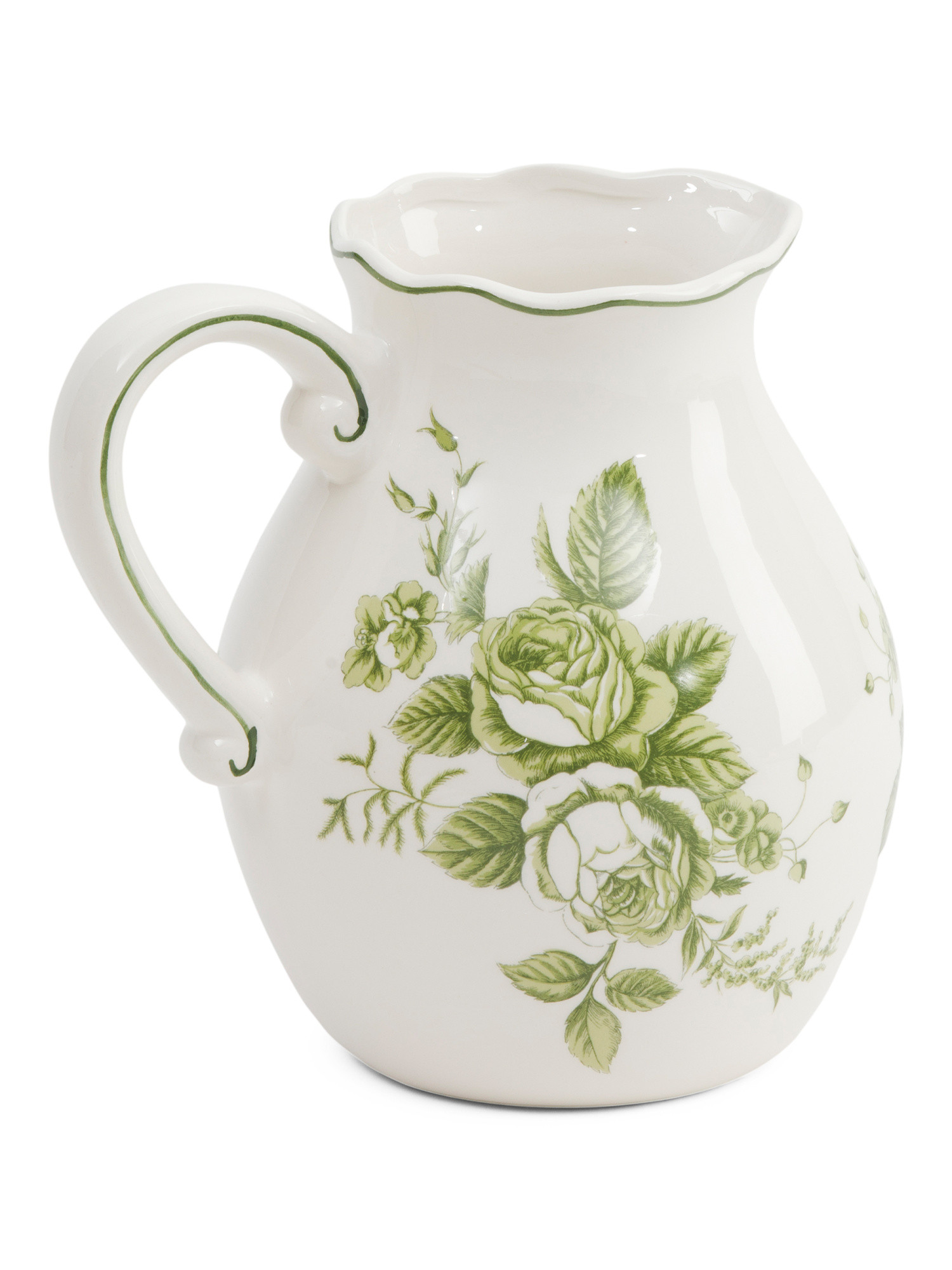 8in Garden Toile Print Pitcher | TJ Maxx