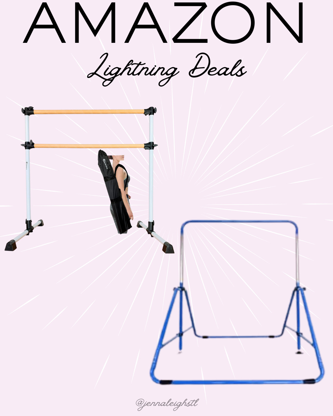 Amazon Lightning Deal finds for dancers and gymnasts. Ballet barre and foldable gymnastics bar are marked down. 

 #LTKGiftGuide #LTKSaleAlert #LTKKids