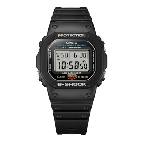 Casio G-Shock DW-5600E square digital watch in black resin