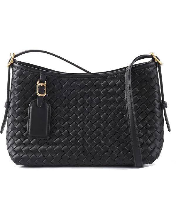 ZEDIUH Woven Crossbody Bag with Small Purse, Vegan Leather Shoulder Handbag for Women, Trendy Und... | Amazon (US)