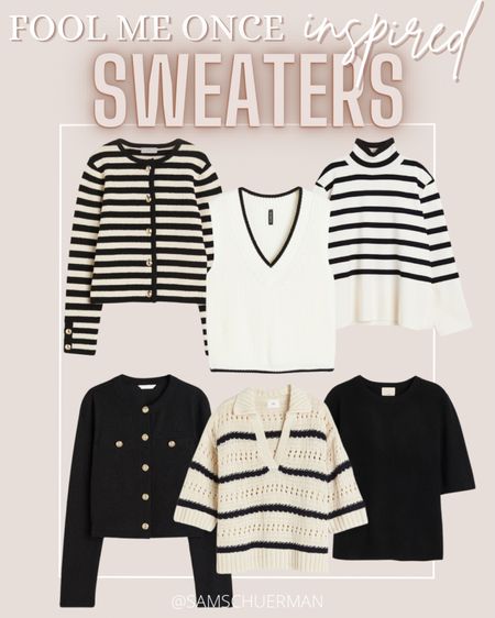 Fool Me Once inspired sweaters 

#LTKworkwear #LTKsalealert #LTKfindsunder100
