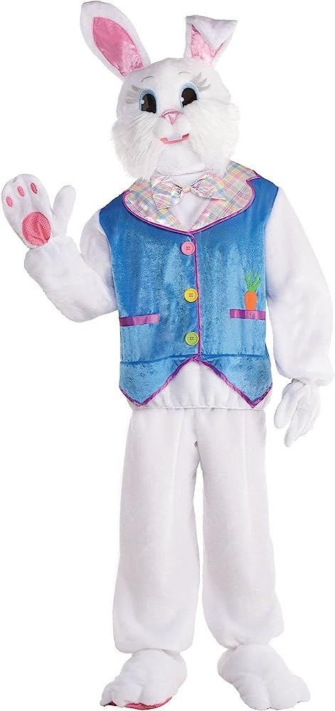 Party City Adult Deluxe Easter Bunny Costume with Headpiece White | Amazon (US)