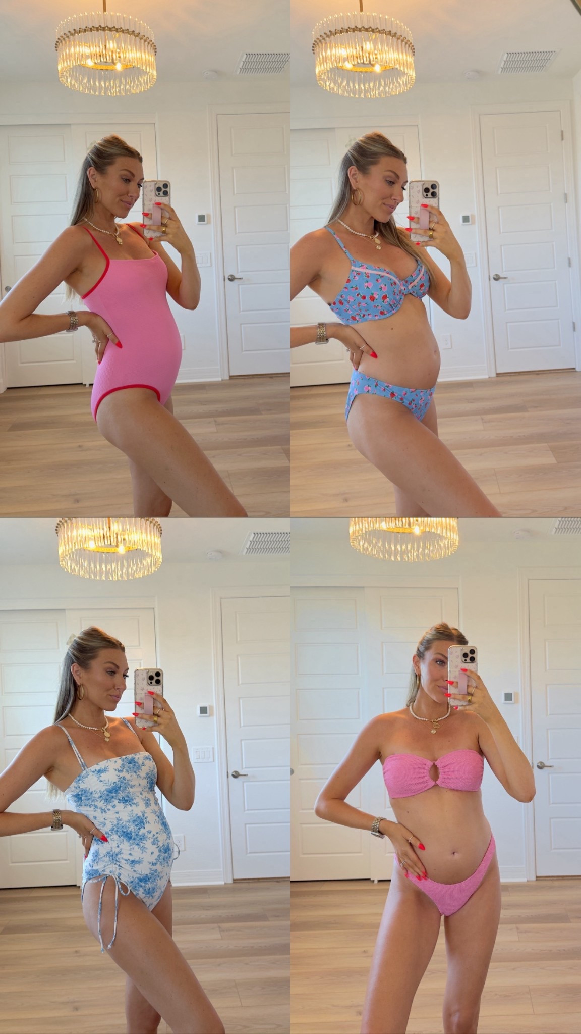 Target swim is 20% off!! Bump friendly swimsuits from Target!! I just sized up to fit the bump! I’m 19 weeks and wearing a medium. I also linked other faves below! 