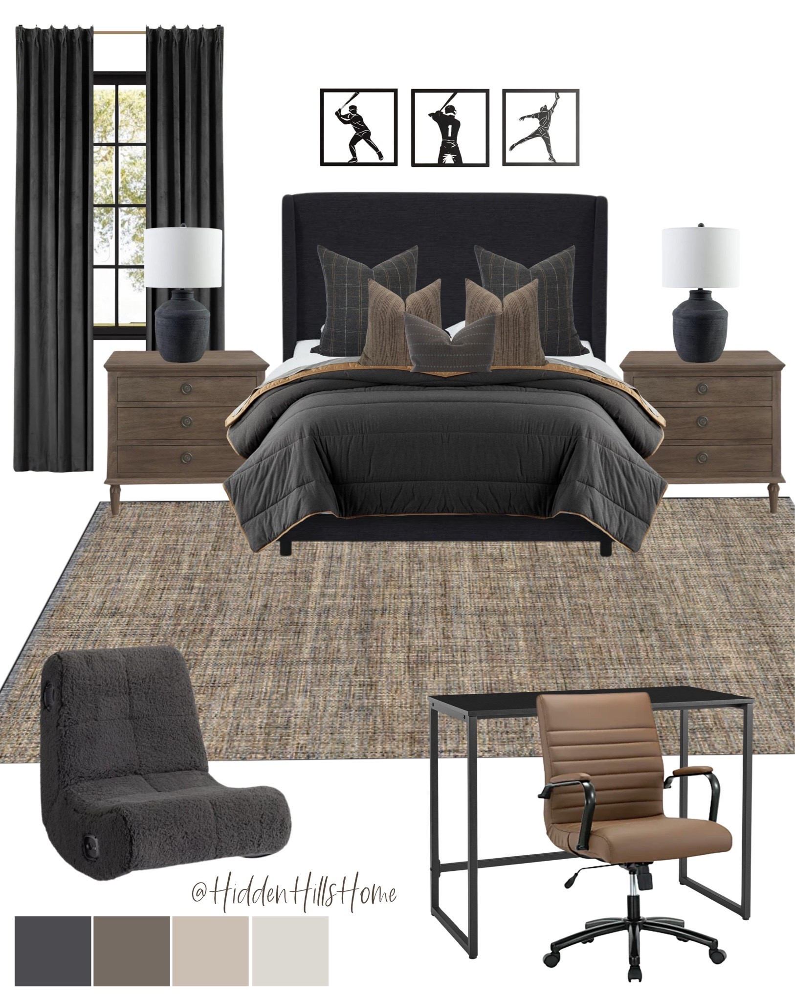 Boys bedroom decor, boys room decor mood board, baseball teen boys bedroom design, teenage boys room ideas, sports themed masculine bedroom #boysbedroom

#LTKHome #LTKSaleAlert #LTKKids