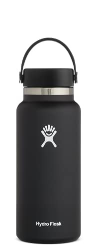 Hydro Flask Water Bottle with Straw Lid - Stainless Steel, Reusable, Vacuum Insulated- Wide Mouth | Amazon (US)