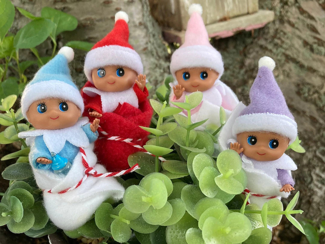 Light Brown Dark Skin Christmas Elf Baby Set Elf Prop Elf - Etsy | Etsy (US)