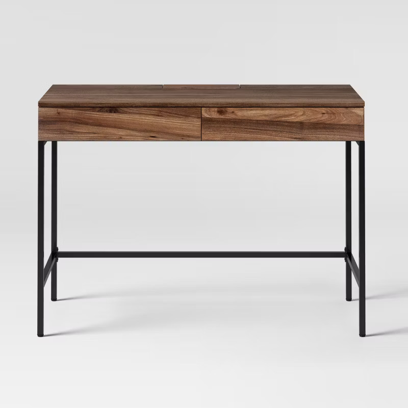 Loring Wood Writing Desk with Drawers and Charging Station - Threshold™ | Target
