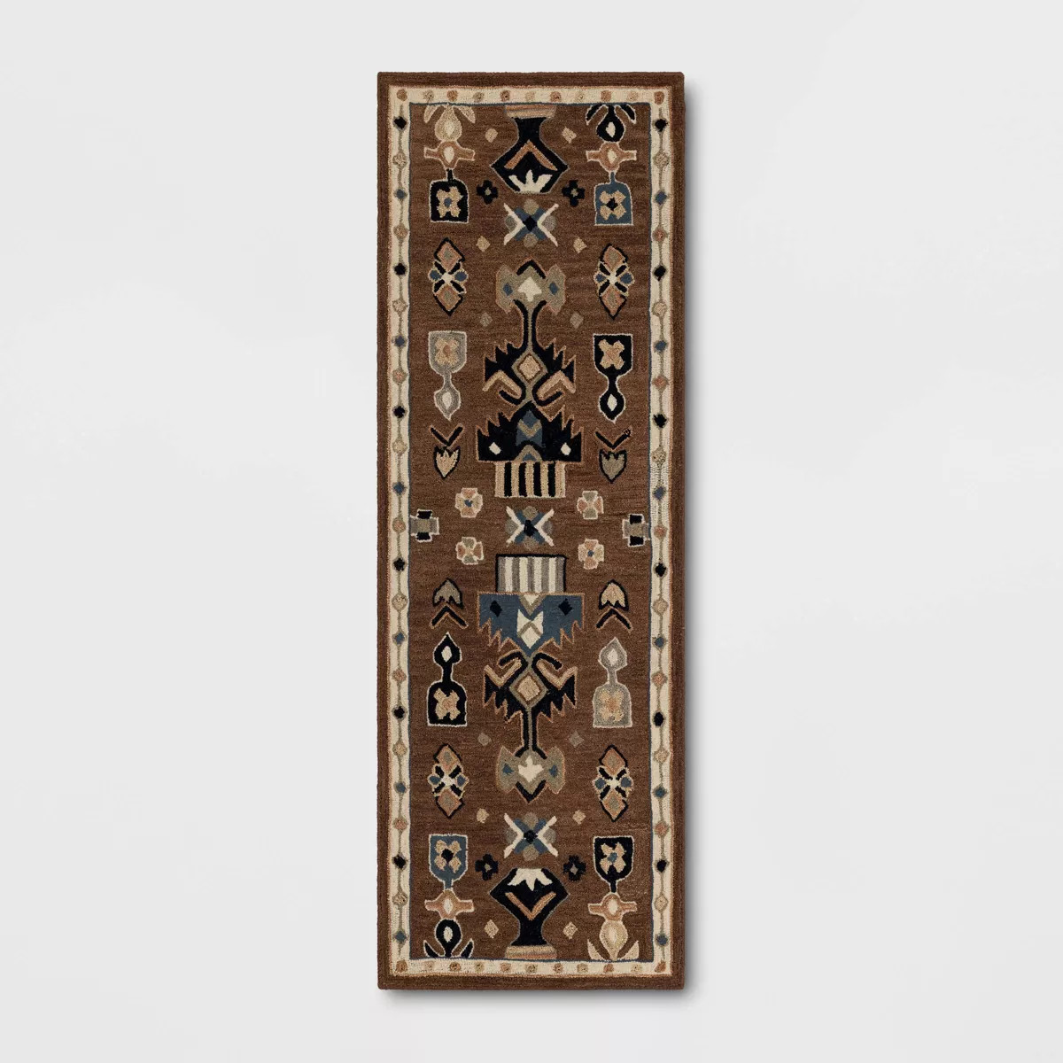 2'4"x7' Wool Tufted Runner Rug Brown - Threshold™ | Target