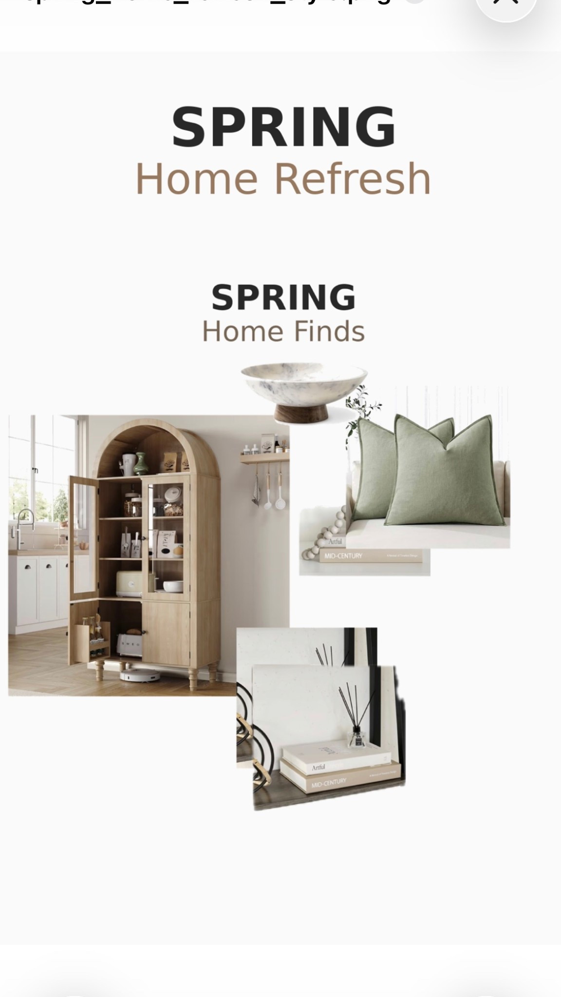 Amazon Spring Home Finds

Cabinet- $224! For this beautiful white oak cabinet

Decorative bowl that looks designer✨✨

Our favorite pillows we use to style clients homes

Myst have coffee table books! ✨

#LTKU #LTKSeasonal #LTKSaleAlert