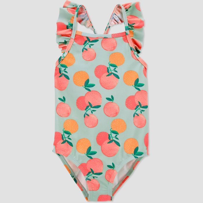 Toddler Girls' Oranges Print Flutter Sleeve One Piece Swimsuit - Just One You® made by carter's ... | Target