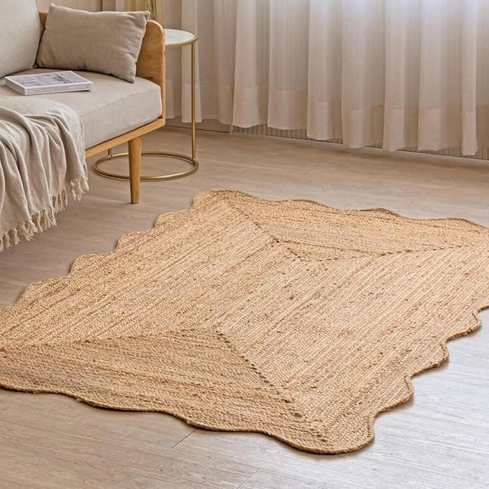 Indian Hand Woven Braided Jute Area Rug Natural Fiber Area Rug for Living Room, Bedroom & Nursery... | Amazon (CA)