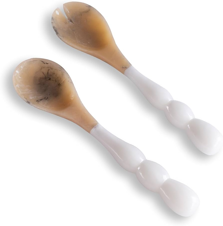 Beatriz Ball RESIN Rio Bubble Salad Servers (White) – Hand-Poured, Stylish, Lightweight & One-o... | Amazon (US)