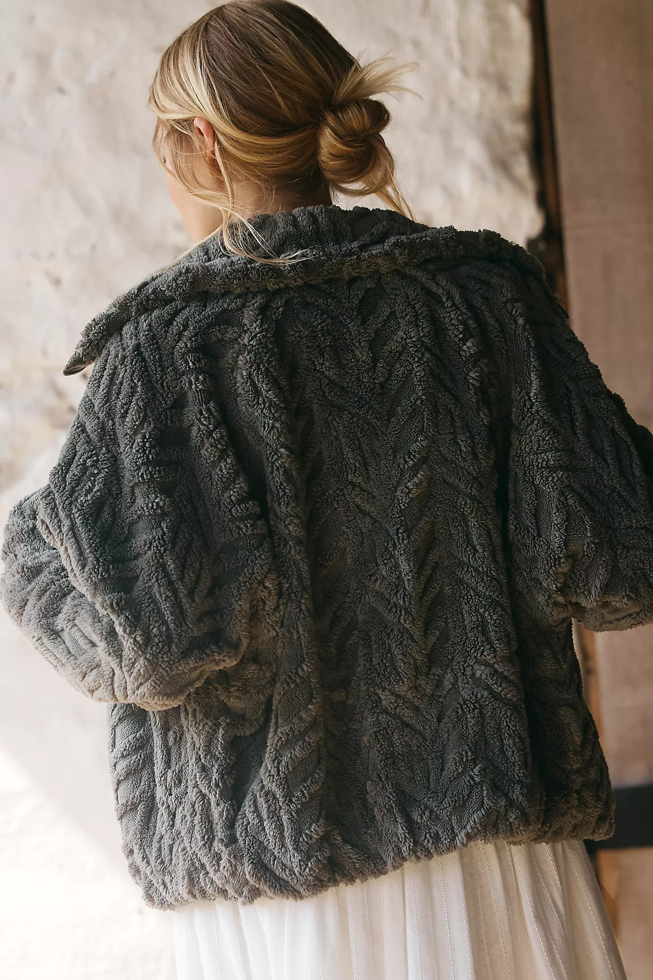 Pilcro Textured Faux Fur Jacket | Anthropologie (US)