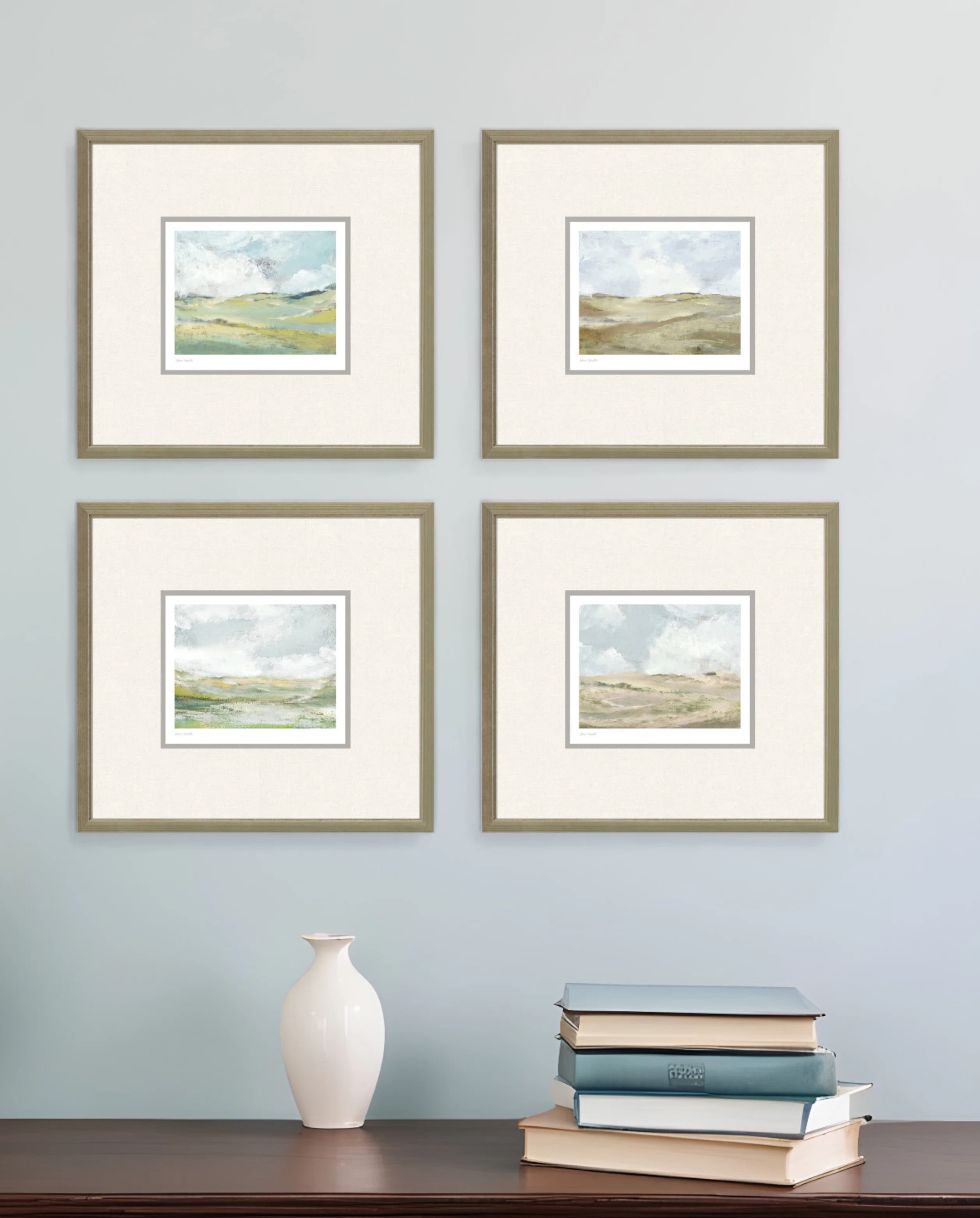 Set Of Four Afternoon Gold Framed Print Wall Art | Wayfair North America