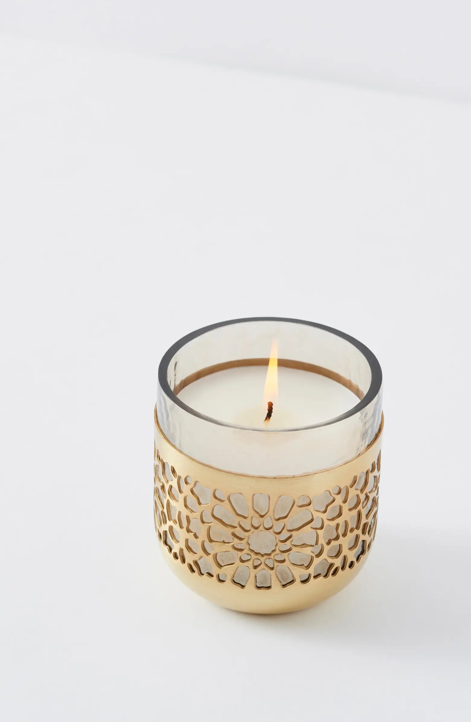 Small Laser Cut Floral Candle | Nordstrom