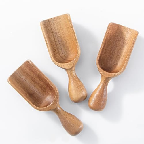 Wooden Scoops for Canisters 3PCS Wooden Scoop for Jars Acacia Small Measuring Spoons for Ground Coffee Scoops Shovel Kitchen Scooping for Tea Powder & Bath Salt Laundry Detergent Shove- Multipurpose | Amazon (US)