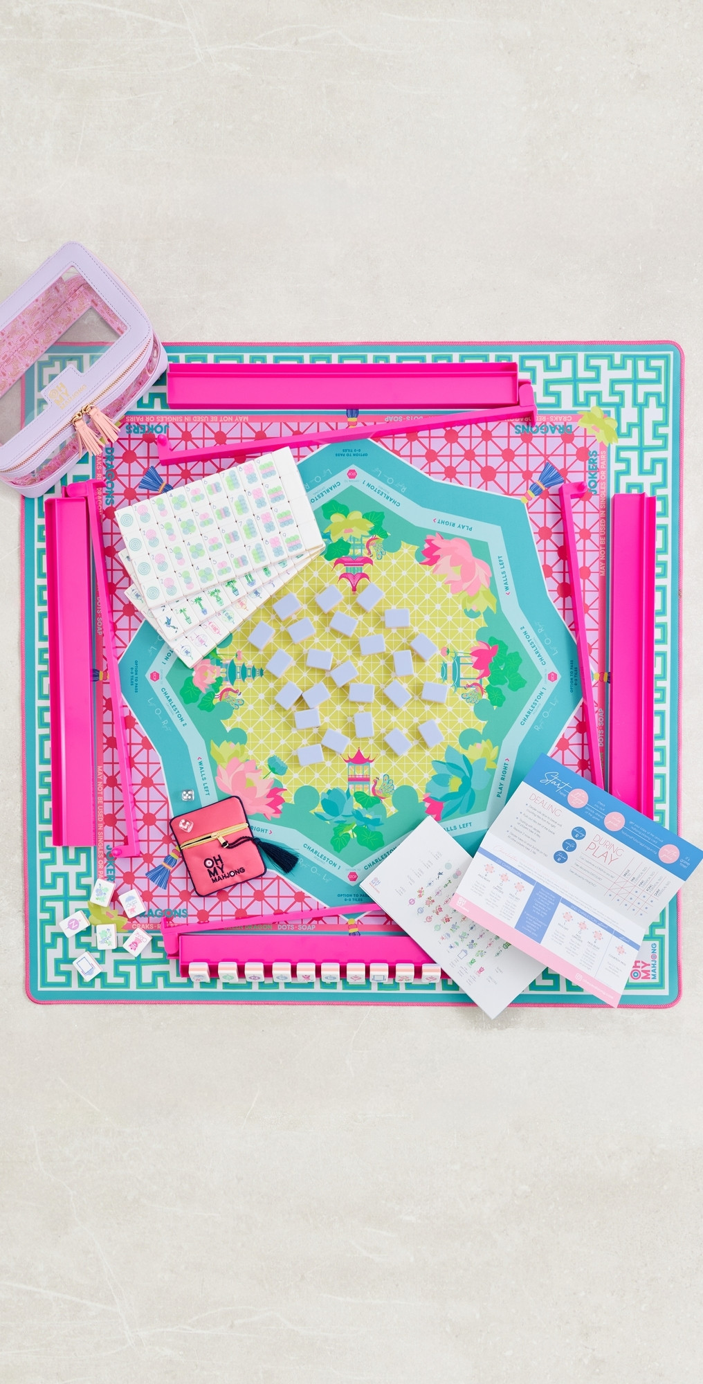 Oh My Mahjong Luminaire Mahjong Set Aqua One Size | Shopbop