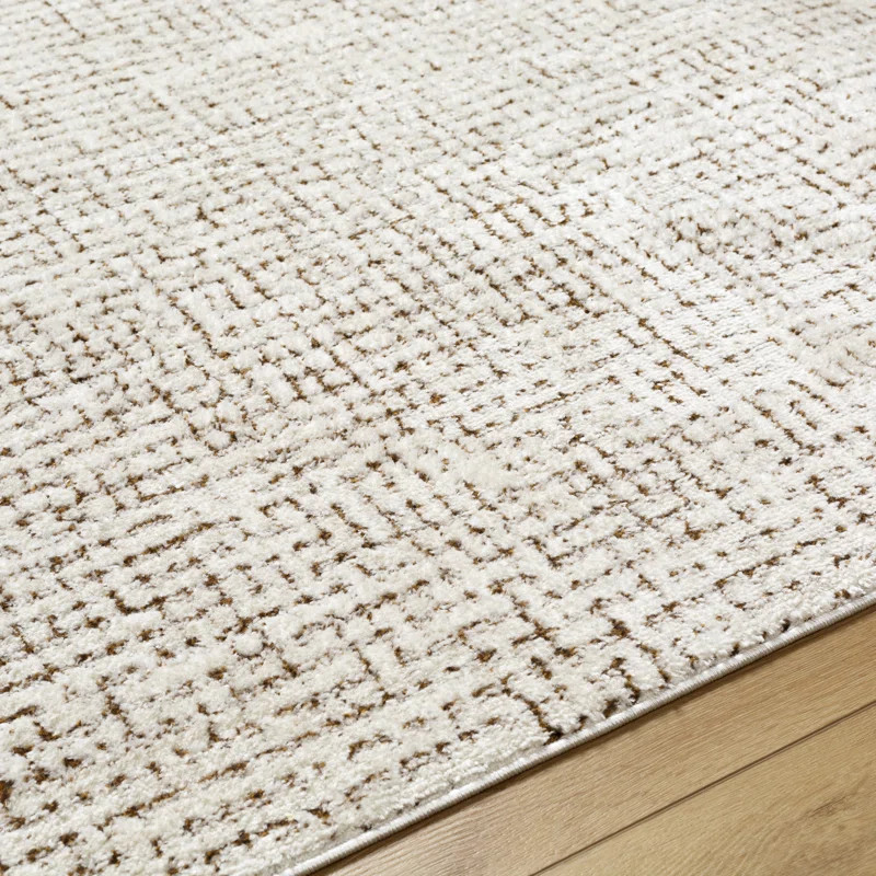 Catinella Machine Woven Polyester Area Rug in Brown/Cream | Wayfair North America