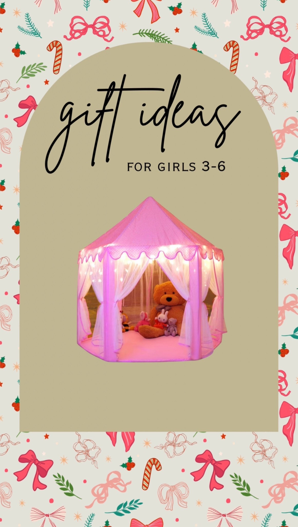 Christmas holiday gift guide for 4 year old girls, preschoolers / toddlers.

Amazon toys on my daughter’s wishlist! 
Pink princess play tent 💖

#LTKGiftGuide #LTKKids #LTKFindsUnder50