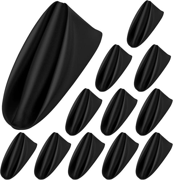 ANECO 12 Pieces Satin Napkins Soft Dinner Napkins Square Table Napkins 17 x 17 Inches for Restaur... | Amazon (US)