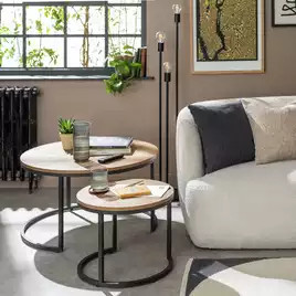 Buy Habitat Nomad Nest of 2 Coffee Tables - Oak | Coffee tables | Habitat | Habitat UK