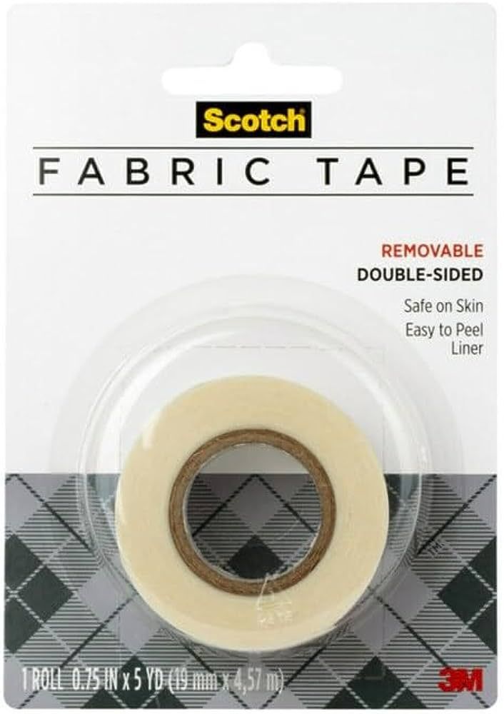 Scotch Removable Fabric Tape, 3/4 in x 180 in, 1/Pack, Removable and Double Sided (FTR-1-CFT) | Amazon (US)