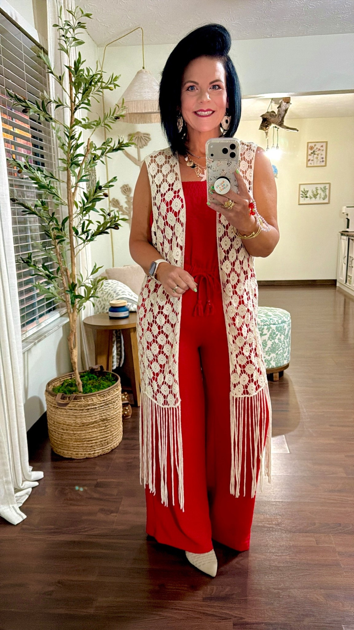 Happy Amazon Spring Day Sale! 
Sorry I can’t link any of my outfit. The jumpsuit is from Walmart previous years. My crochet cardigan is a thrift find. 
My coastal seashell necklace Is linked and it’s the cutest.

#LTKootd #LTKOver40 #LTKPetite
