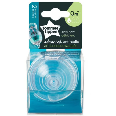 Tommee Tippee Closer To Nature Advanced Anti Colic, Slow Flow Nipples, 0m+, 2 Count | Target