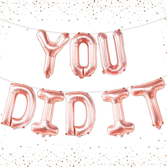KatchOn, Big Gold You Did It Balloons - 16 Inch | You Did It Banner for Graduation Party Decorati... | Amazon (US)