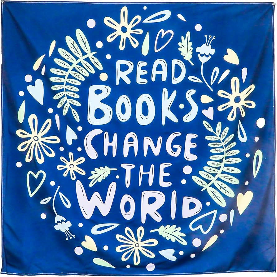 Birdy Boutique Learning Tapestry - Read Books Change the World - Lightweight & Easy to Hang - Wal... | Amazon (US)