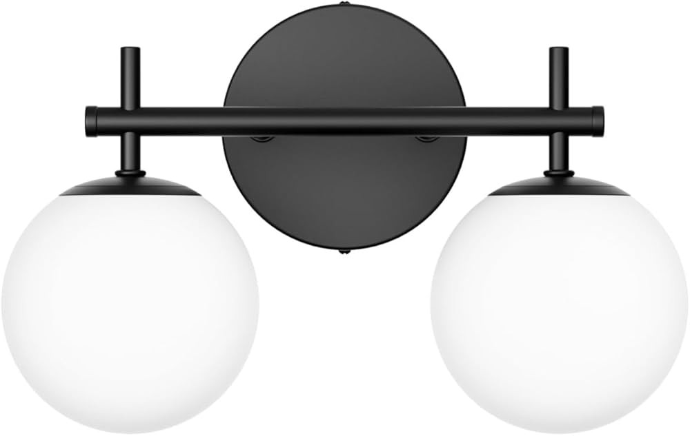 Ralbay 2 Lights Black Vanity Lights for Bathroom Mid Century Modern Bathroom Vanity Lights Over M... | Amazon (US)