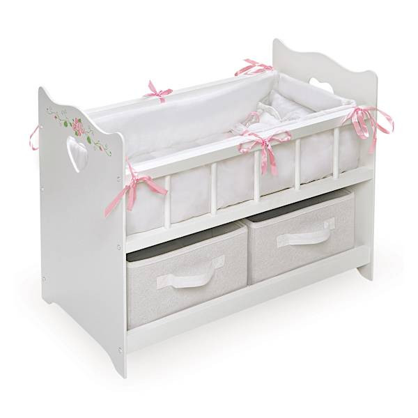 Baby Doll Crib With Pillow Set And Removable Baskets | Bradford Exchange