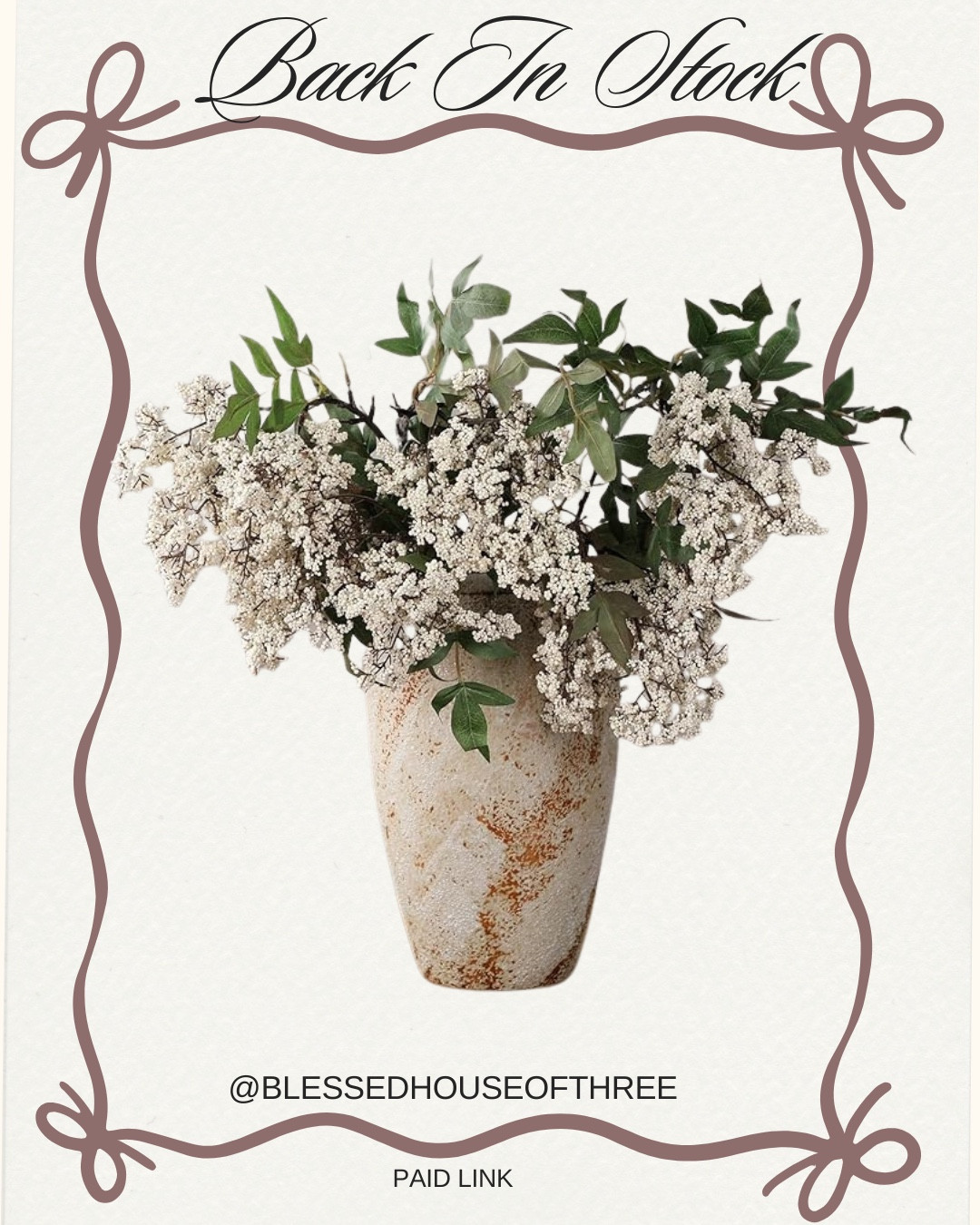 Back in stock 🤍 This neutral stem + textured vase combo is the easiest way to instantly refresh your space for spring. It looks designer, adds the prettiest soft texture, and works anywhere—entryway table, kitchen counter, coffee table, or bedroom dresser. Linking the vase + stems + styling pieces so you can recreate the look in minutes!

#LTKSeasonal #LTKSaleAlert #LTKHome