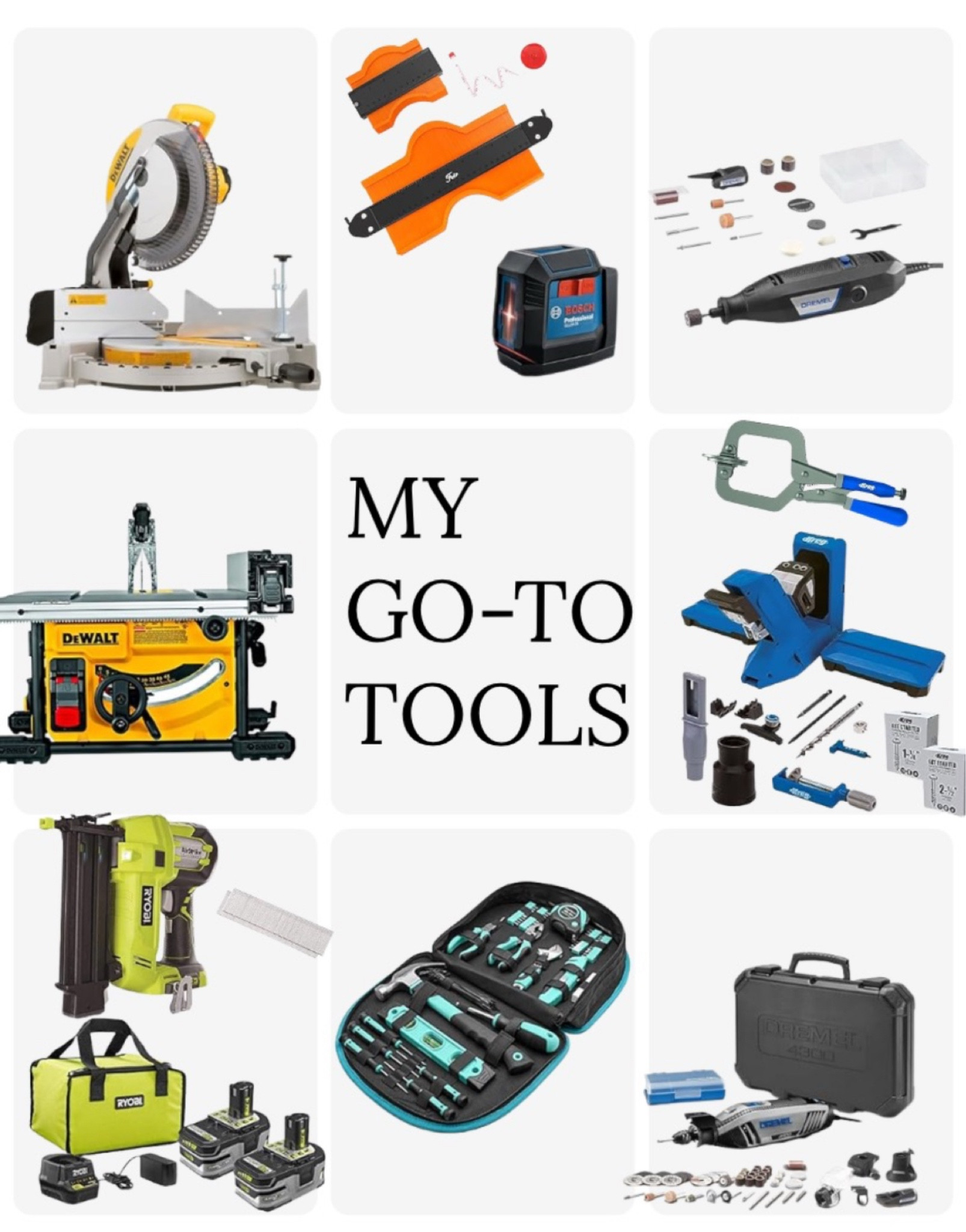 Just added this  "My Go-To Tools” to my Amazon Storefront, these are the most used tools I have and the ones I would recommend if you’re starting a workshop. 

#LTKActive #LTKWorkwear #LTKHome