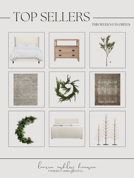This week’s top sellers! Each week my two favorite beds frames and this beautiful Wilson nightstand are always top sellers! Such beautiful pieces. Two of my favorites rugs as well as three of my favorite holiday decor pieces I have styled in our home this season—all from Pottery Barn! 

#LTKCyberWeek #LTKhome #LTKHoliday