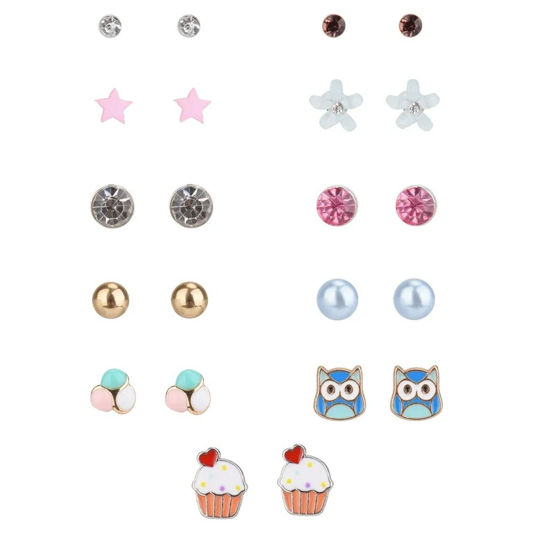 Wonder Nation Female Multi Plate 21-On Earring Set | Walmart (US)