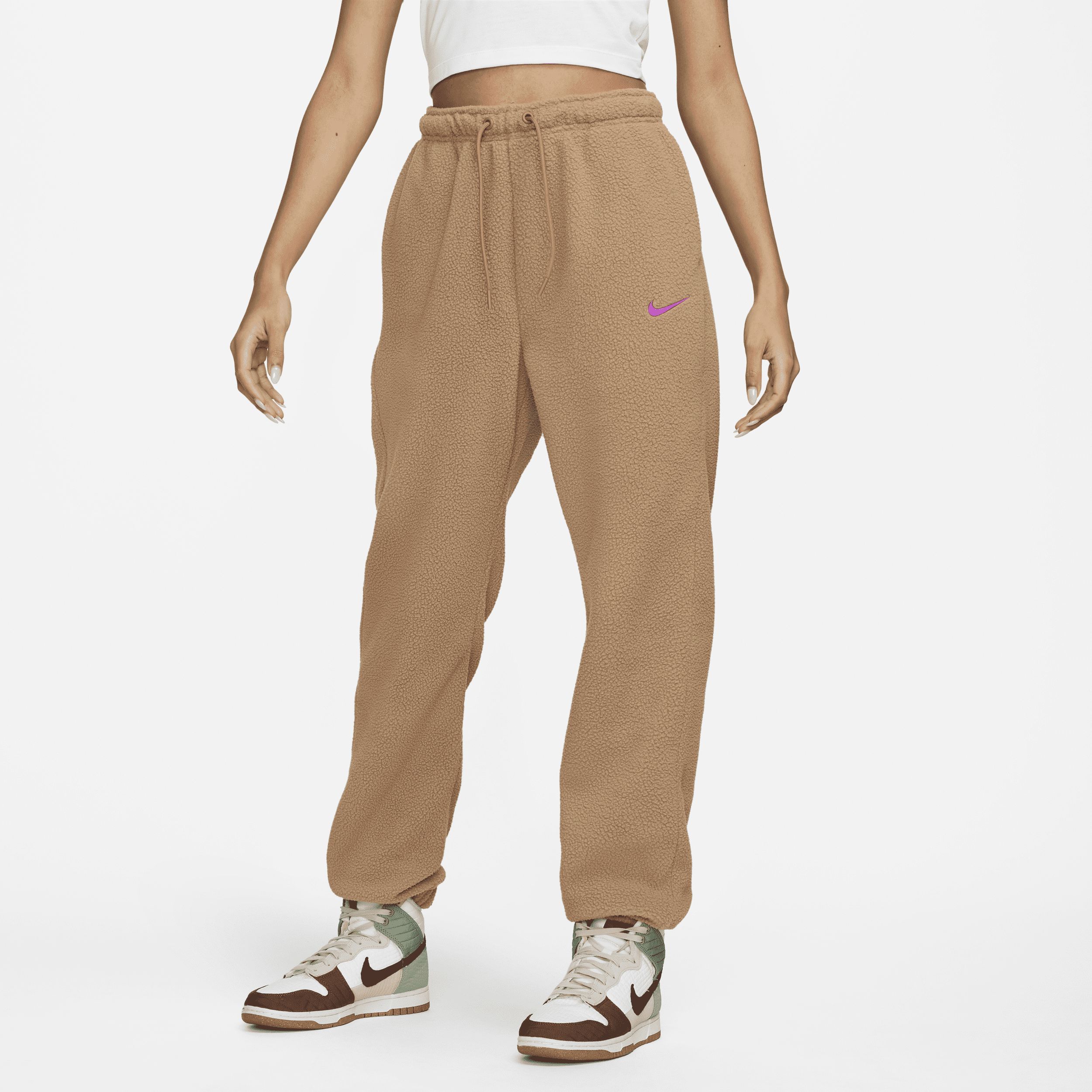 Women's Nike Sportswear Plush Jogger Pants in Brown, Size: XL | DQ6812-258 | Nike (US)