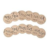 Kate & Milo Baby Monthly Milestone Marker Discs, Reversible Photo Props, Baby Growth and Pregnanc... | Amazon (US)