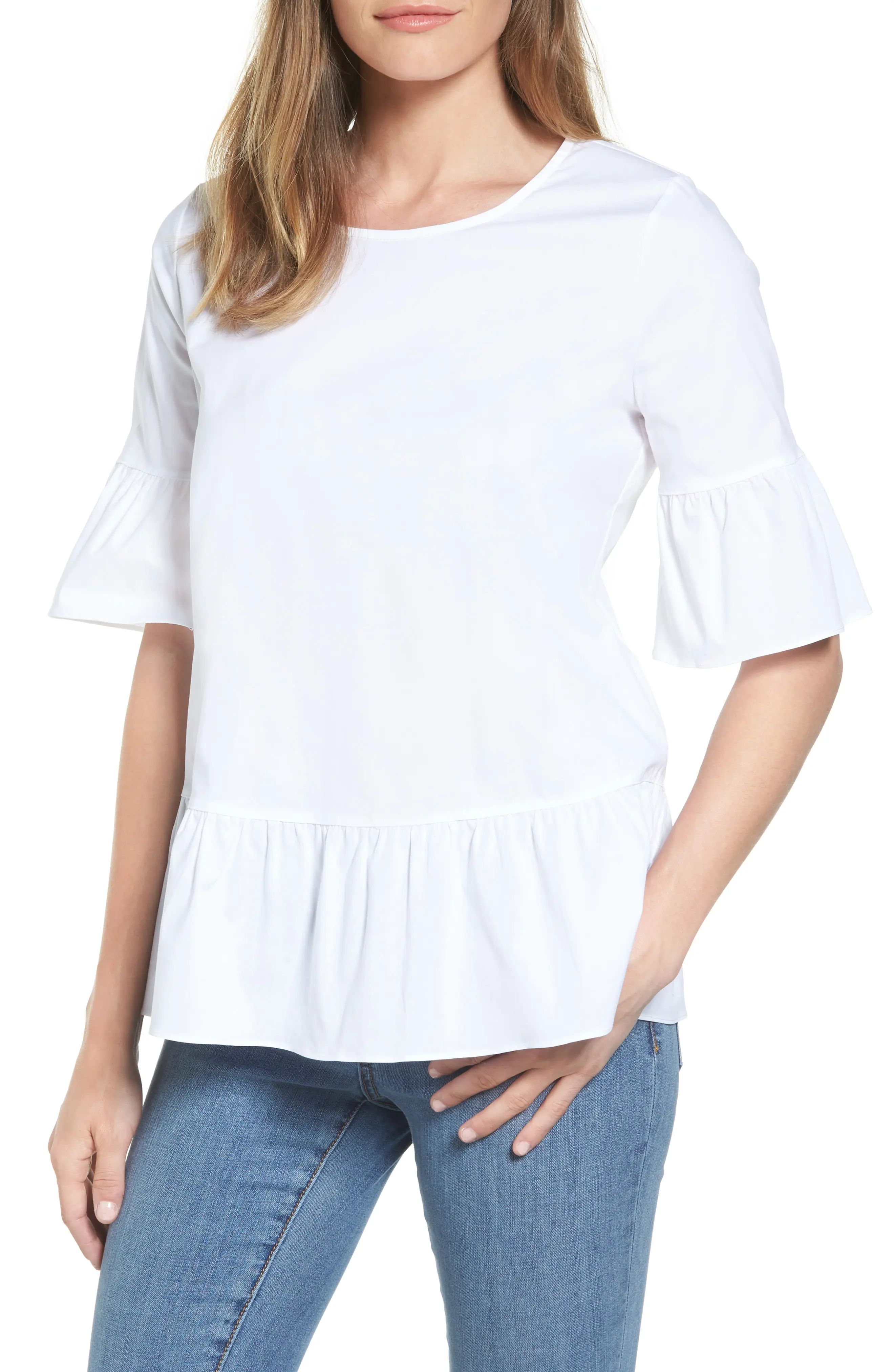 Back Button Ruffle Top | Nordstrom