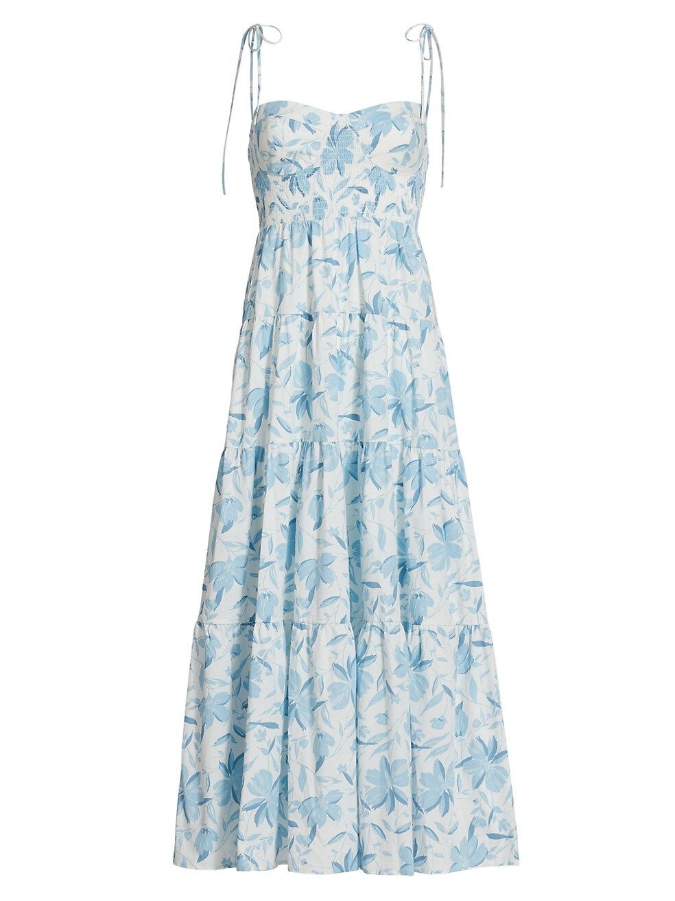 Rachelle Smocked Floral Midi Dress | Saks Fifth Avenue